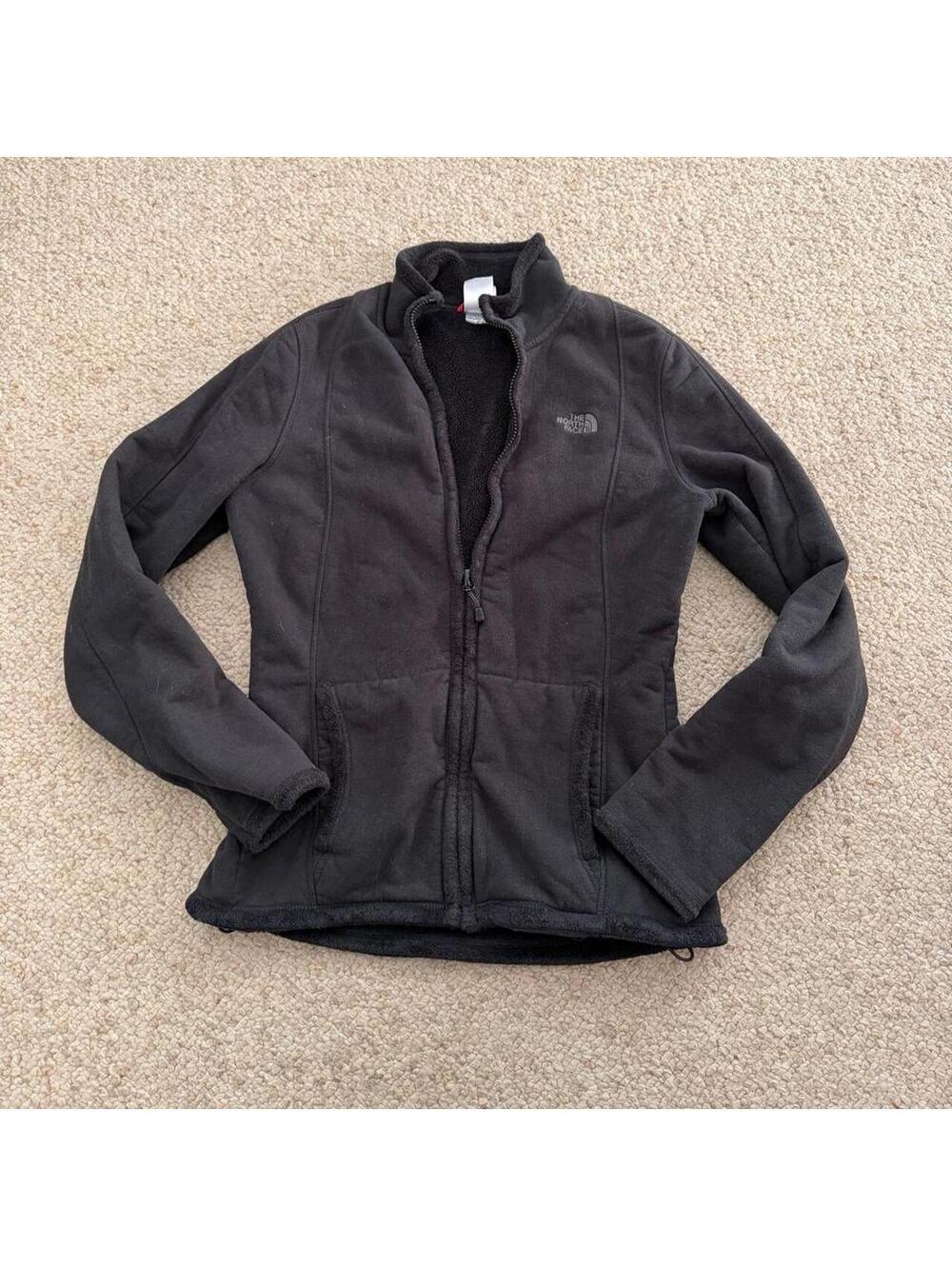 The North Face black polyester fleece jacket